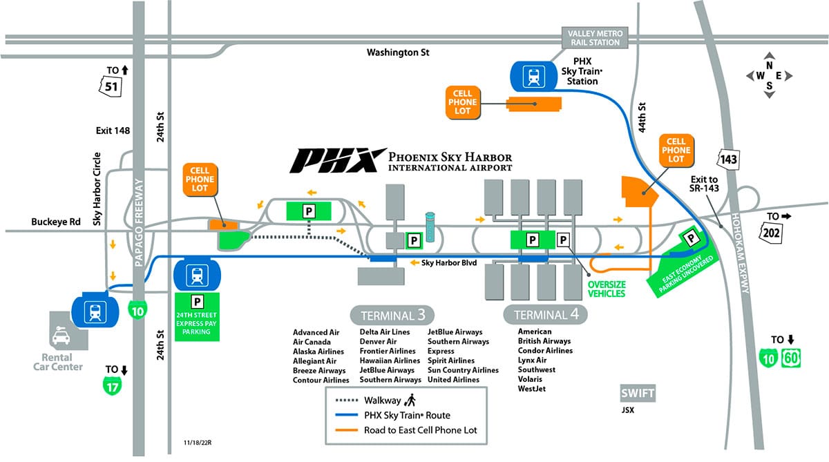 PHX Parking Map